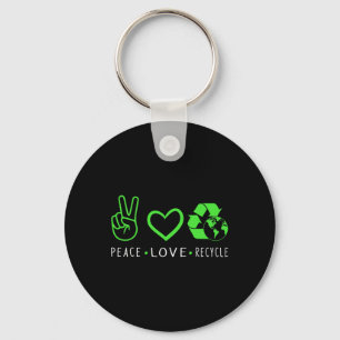 Chaveiro Peace Love Earth Day Engraçado Professores de cita