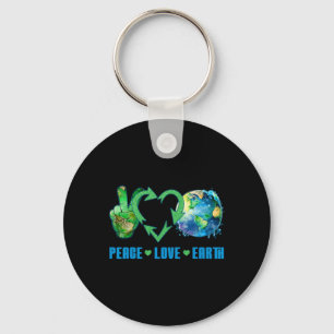 Chaveiro Peace Love Earth Planet Happy 54 anos Env