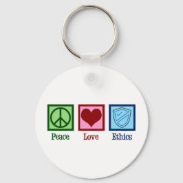 Chaveiro Peace Love Ethics Professor de Filosofia Moral