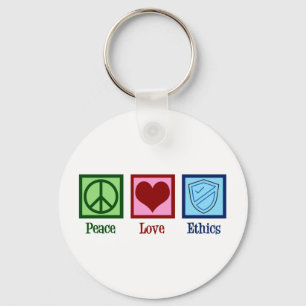 Chaveiro Peace Love Ethics Professor de Filosofia Moral