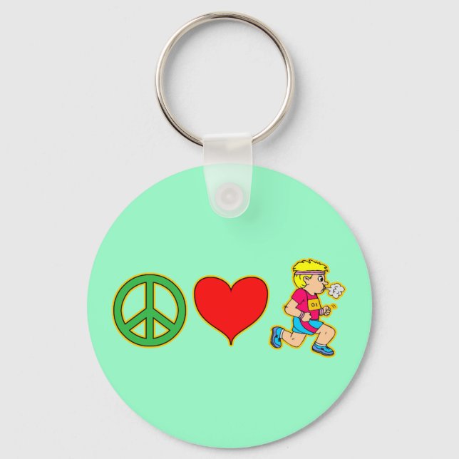 Chaveiro Peace Love Executando Bons Runners Products (Frente)
