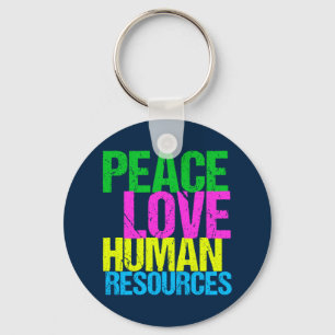 Chaveiro Peace Love Human Resources Office Manager HR