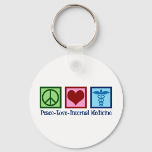 Chaveiro Peace Love Internal Medicine