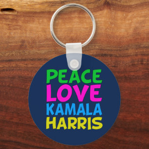 Chaveiro Peace Love Kamala Harris