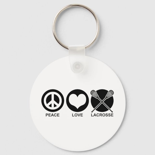 Chaveiro Peace Love Lacrosse (Frente)