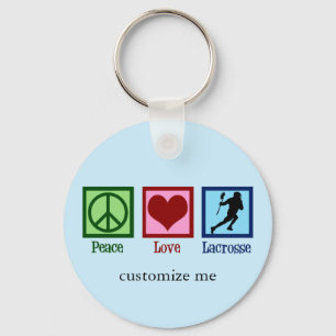 Chaveiro Peace Love Lacrosse