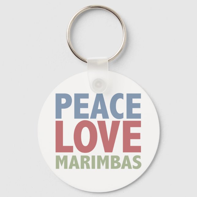 Chaveiro Peace Love Marimbas (Frente)