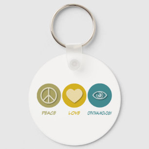 Chaveiro Peace Love Ophthalmology