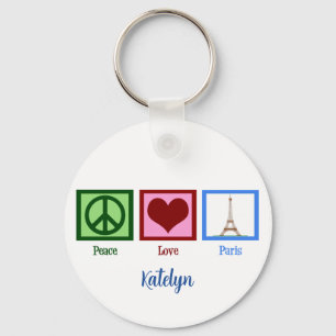 Chaveiro Peace Love Paris