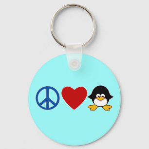 Chaveiro Peace Love Penguin Baby T-shirts, Mugs