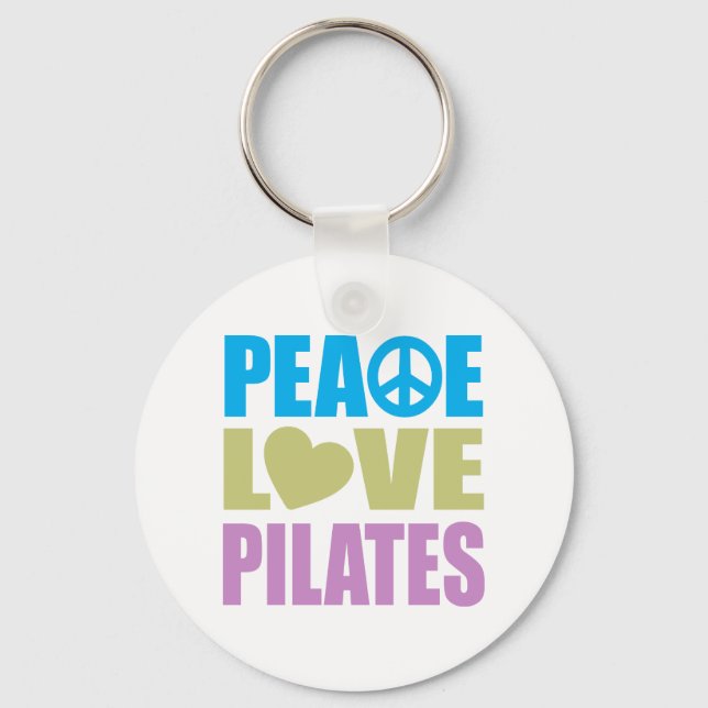 Chaveiro Peace Love Pilates (Frente)