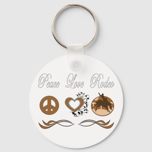 Chaveiro Peace Love Rodeo (Frente)