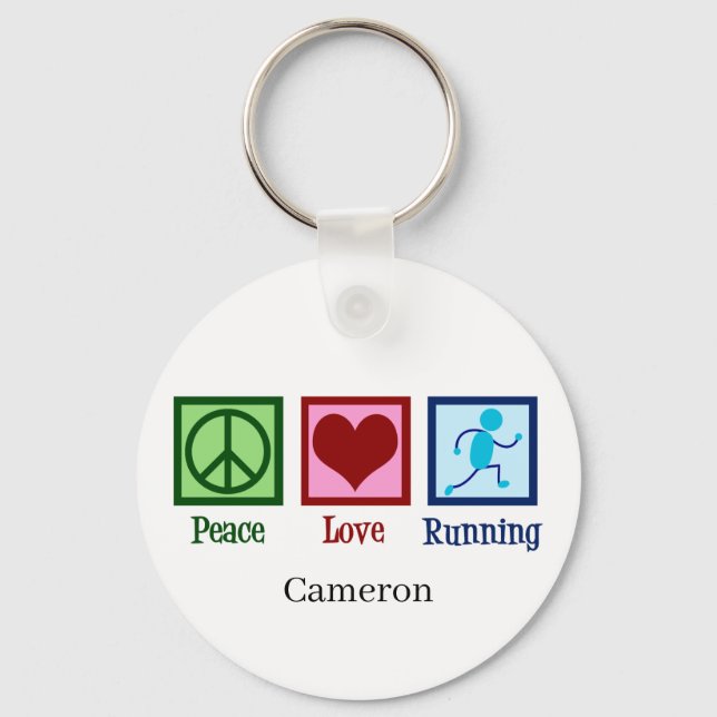Chaveiro Peace Love Run (Frente)