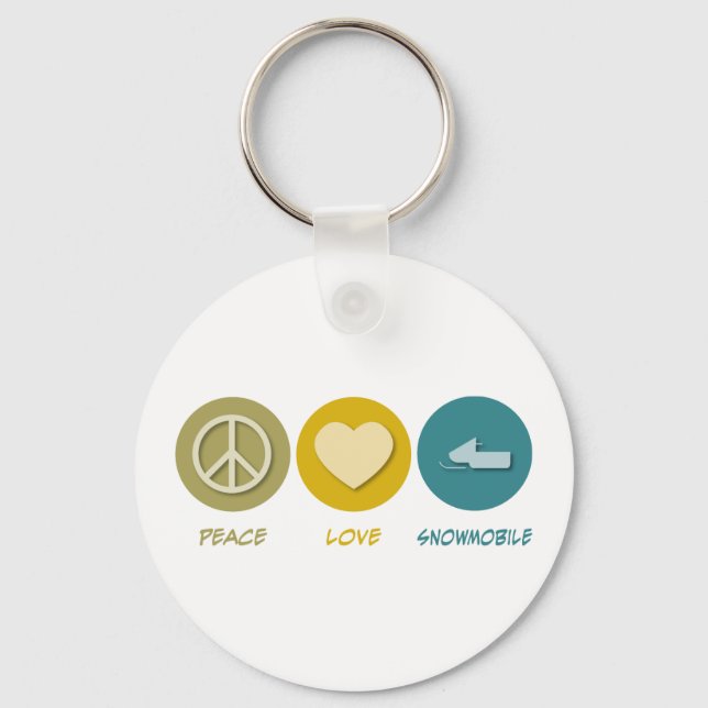 Chaveiro Peace Love Snowmobile (Frente)
