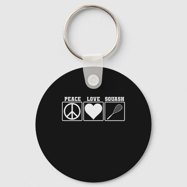 Chaveiro Peace love Squash (Frente)