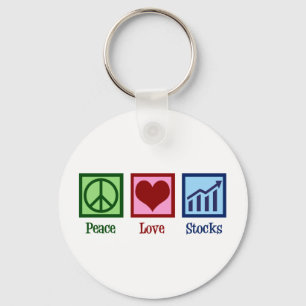 Chaveiro Peace Love Stocks