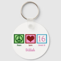 Peace Love Sweet Six Custom 16º aniversário
