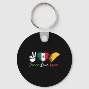 Chaveiro Peace Love Tacos Cute Taco Cinco De Mayo Mexicano
