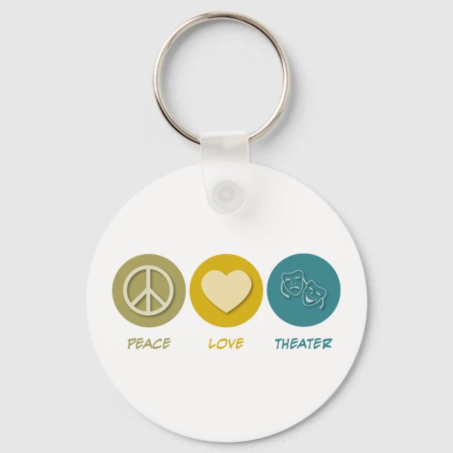 Chaveiro Peace Love Theater (Frente)