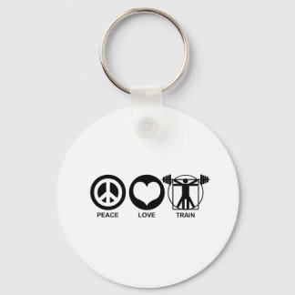 Chaveiro Peace Love Train