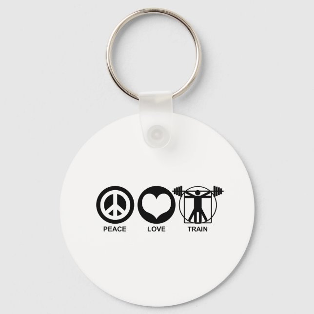 Chaveiro Peace Love Train (Frente)
