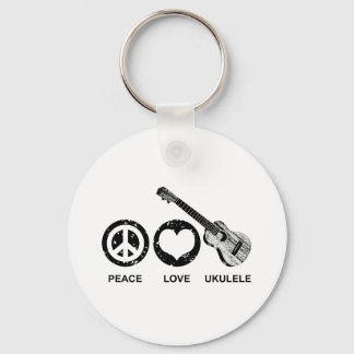 Chaveiro Peace Love Ukulele