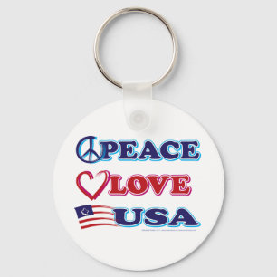 Chaveiro Peace-Love-USA