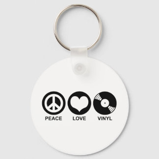 Chaveiro Peace Love Vinyl