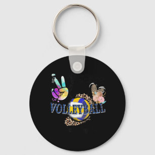 Chaveiro Peace Love Voleibol Life Mãe Avó Leop