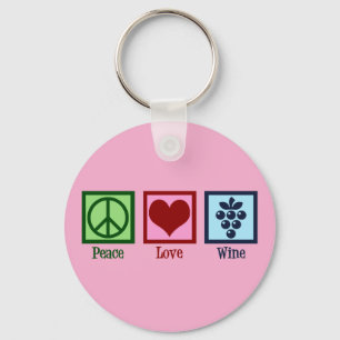 Chaveiro Peace Love Wine
