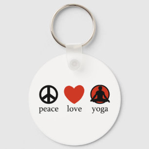 Chaveiro Peace Love Yoga