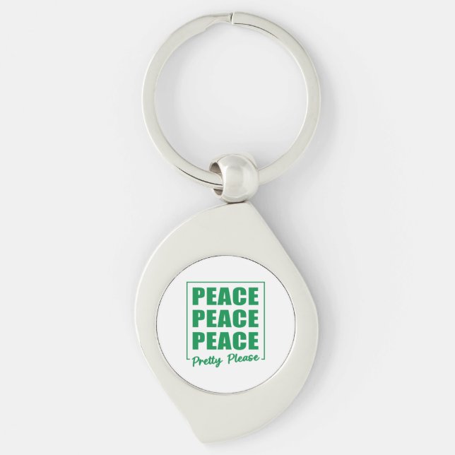 Chaveiro Peace Peace Peace Pretty Please (Frente)