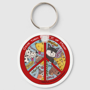 Chaveiro Peace Sign-Animal Protection