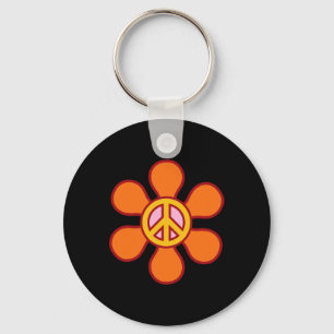 Chaveiro PEACE SIGN LOVE 60s 70s Groovy Hippie Costume Hall