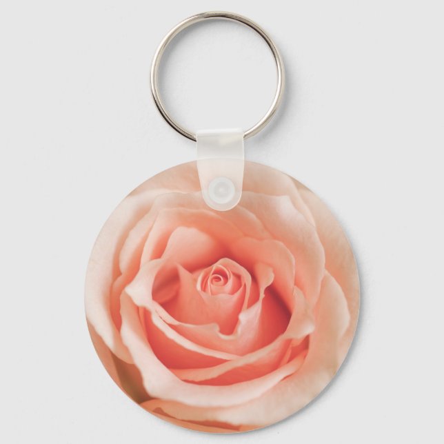 Chaveiro Peach Pink Rose Background Customized Template (Frente)