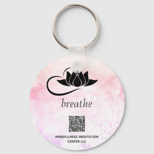 Chaveiro *~* Peach QR - BREAATHE Lotus Branding SWAG