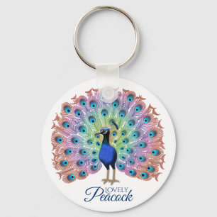 Chaveiro Peacock Colorido Personalizado