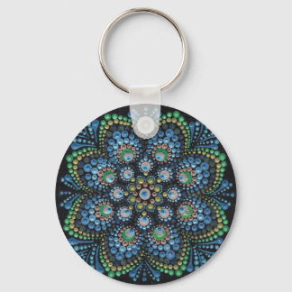 Chaveiro Peacock Dot Mandala
