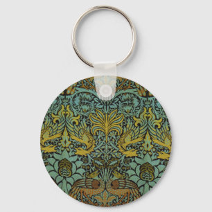 Chaveiro Peacock e Dragão William Morris Tapeçaria Design