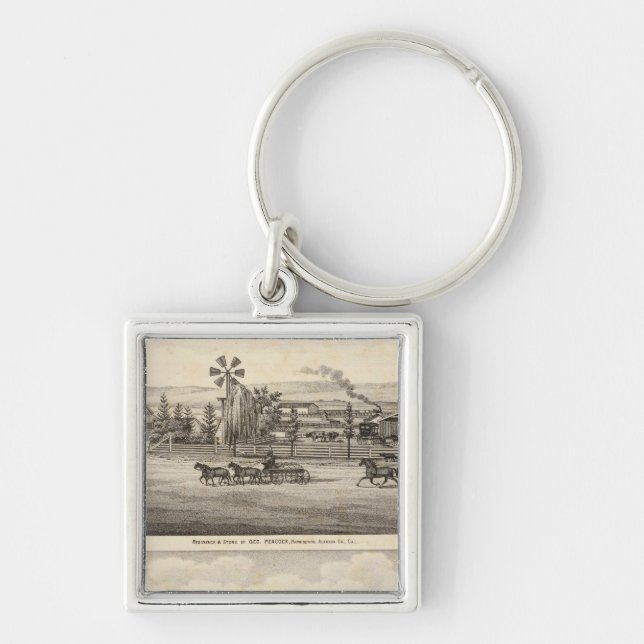 Chaveiro Peacock res, Willow Glen (Frente)