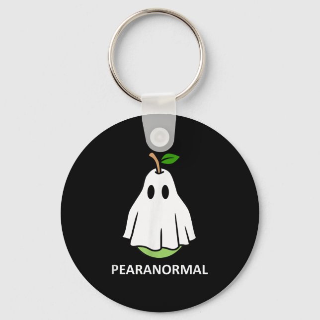 Chaveiro Pearanormal Cute Ghost Pear Halloween Costume Funn (Frente)
