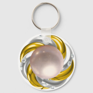 CHAVEIRO PEARL & DIAMONDS