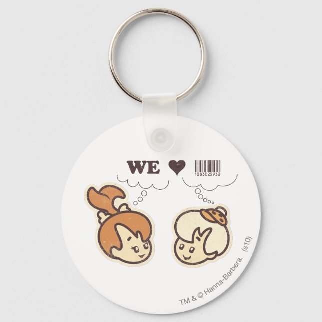 Chaveiro Pebbles e Bam Bam Nós amamos (Frente)