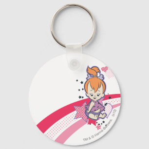 Chaveiro PEBBLES™ no arco-íris rosa