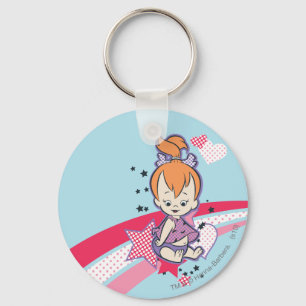 Chaveiro PEBBLES™ no arco-íris rosa