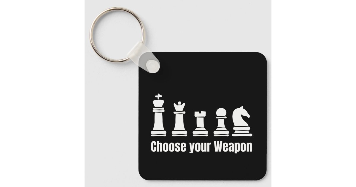 Chaveiro Peças de xadrez escolhem a vossa arma, o bispo cav