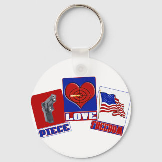 CHAVEIRO PECE (PAZ) AMOR (CORAÇÃO) LIBERDADE (BANDEIRA DOS