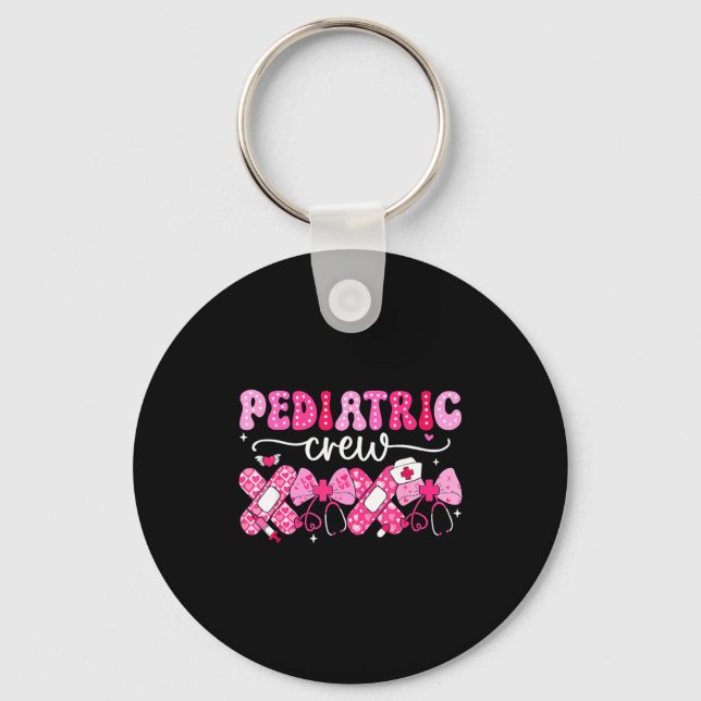 Chaveiro Pediatric Valentines Nurse Crew Peds Nurse Valenti (Frente)