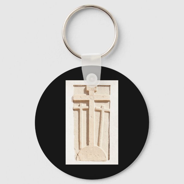 Chaveiro Pedra atravessa o adesivo vertical faro (Frente)