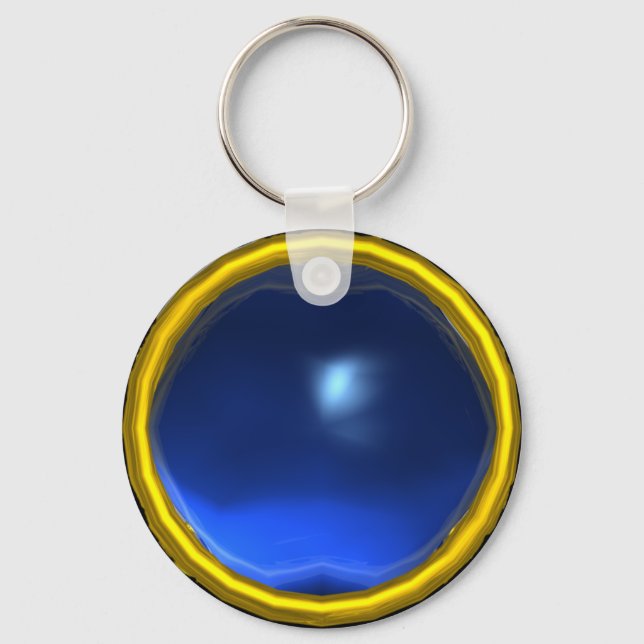CHAVEIRO PEDRA DE GEM DE SALVAGUARDA AZUL MAGIC (Frente)